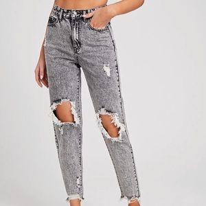 Shein Ripped Mom Jeans